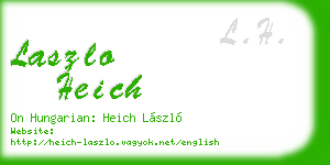 laszlo heich business card